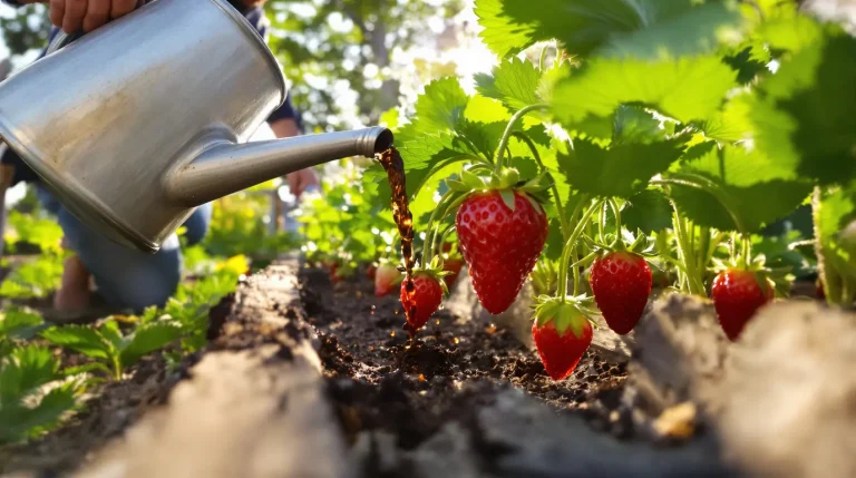 Les fraisiers donnent de plus gros fruits si on les arrose au printemps avec cet ingrédient de cuisine Les fraisiers donnent de plus gros fruits si on les arrose au printemps avec cet ingrédient de cuisine